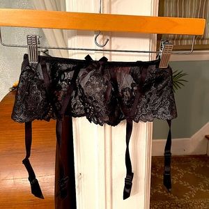 Agent Provocateur black lace garter belt